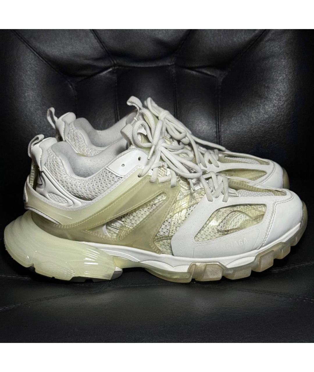 BALENCIAGA Бежевые текстильные низкие кроссовки / кеды, фото 9