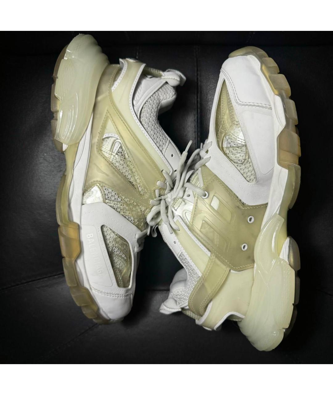 BALENCIAGA Бежевые текстильные низкие кроссовки / кеды, фото 4