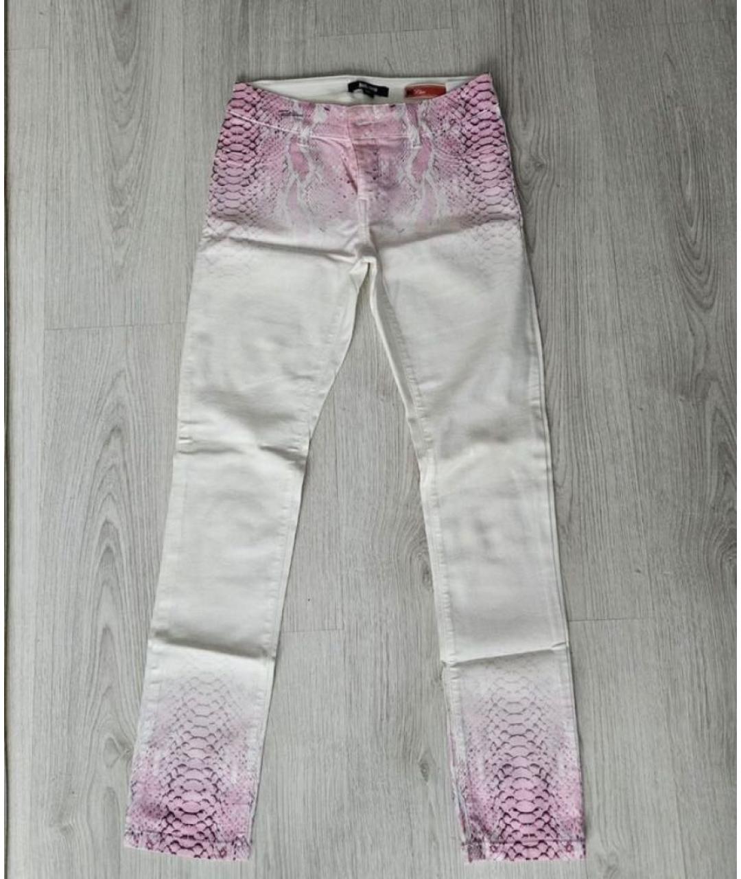 JUST CAVALLI Белые хлопко-эластановые джинсы слим, фото 8