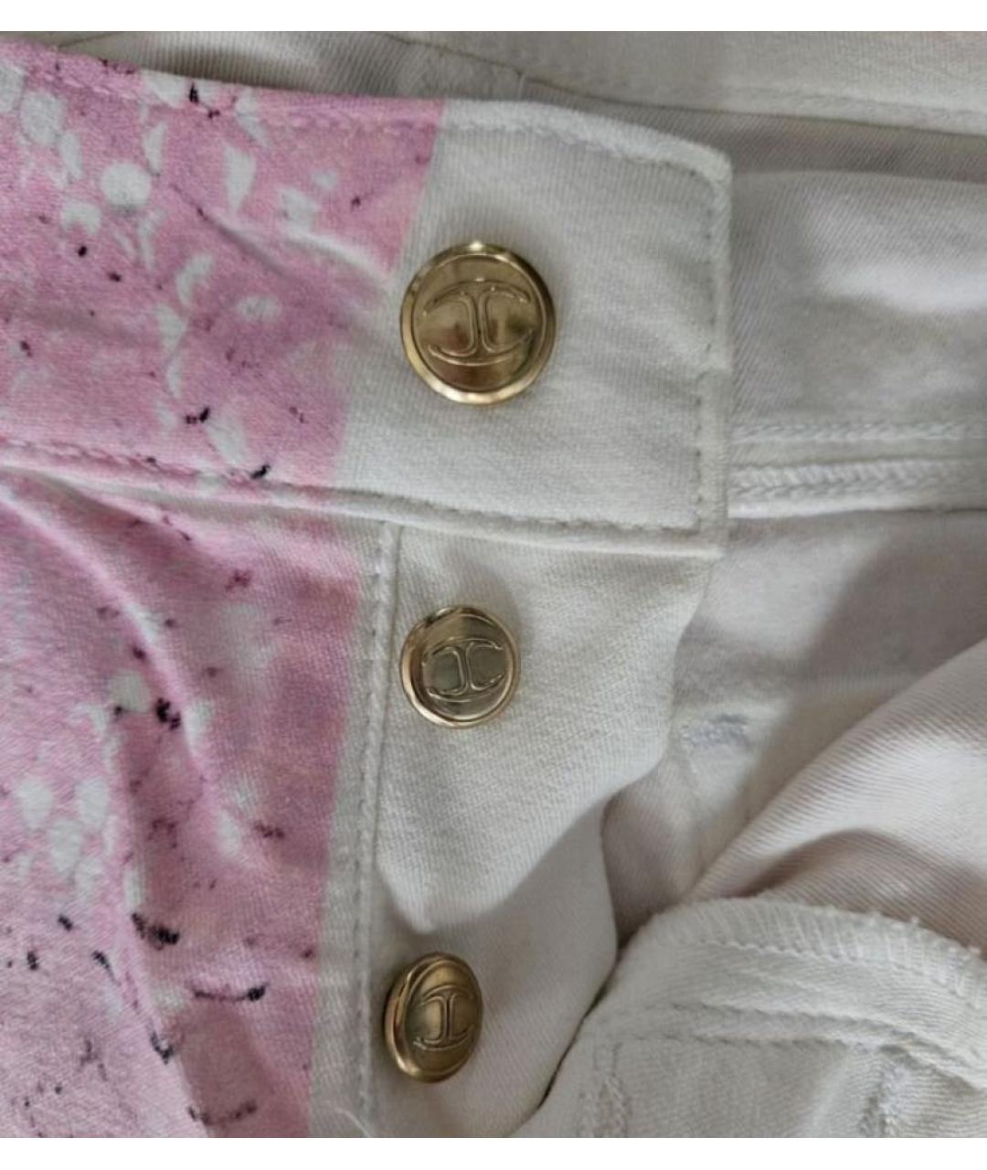 JUST CAVALLI Белые хлопко-эластановые джинсы слим, фото 4