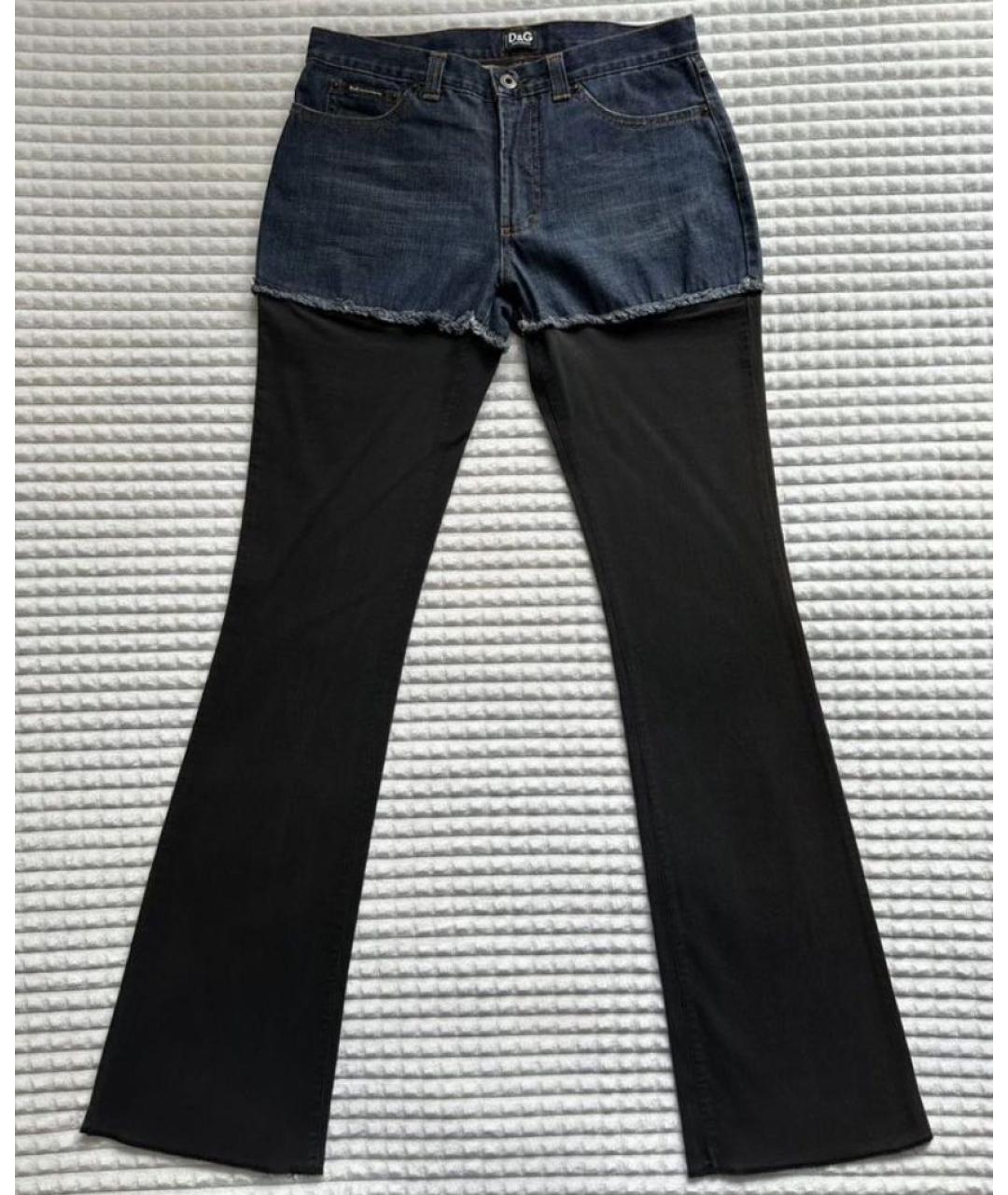 DOLCE&GABBANA Черные хлопко-эластановые прямые брюки, фото 9