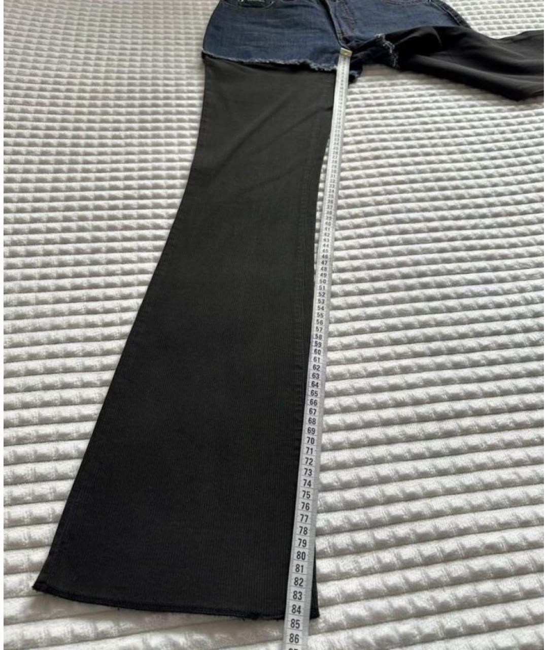 DOLCE&GABBANA Черные хлопко-эластановые прямые брюки, фото 3