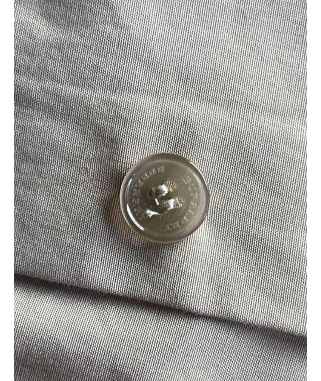 BURBERRY Бежевая хлопко-эластановая рубашка, фото 8