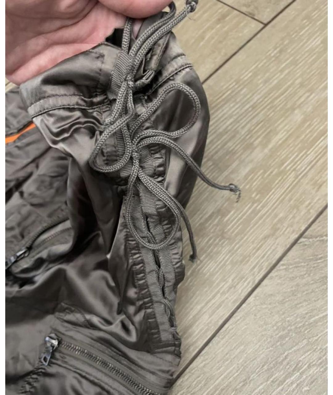 PRADA Серая полиамидовая юбка миди, фото 4