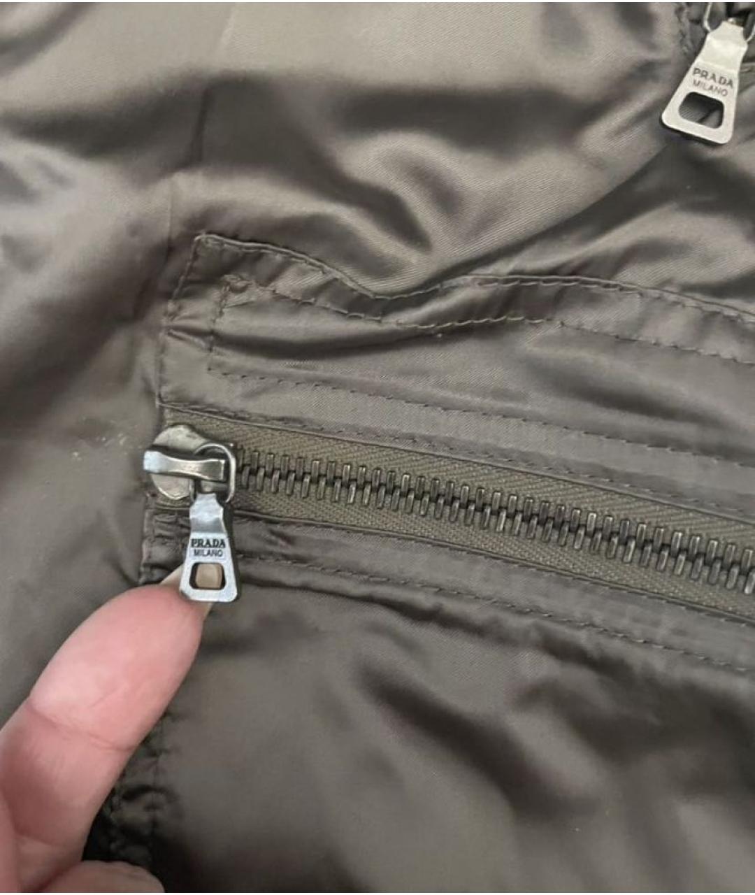 PRADA Серая полиамидовая юбка миди, фото 6