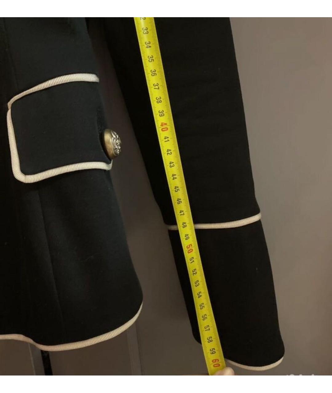 MOSCHINO Черный хлопко-эластановый жакет/пиджак, фото 8