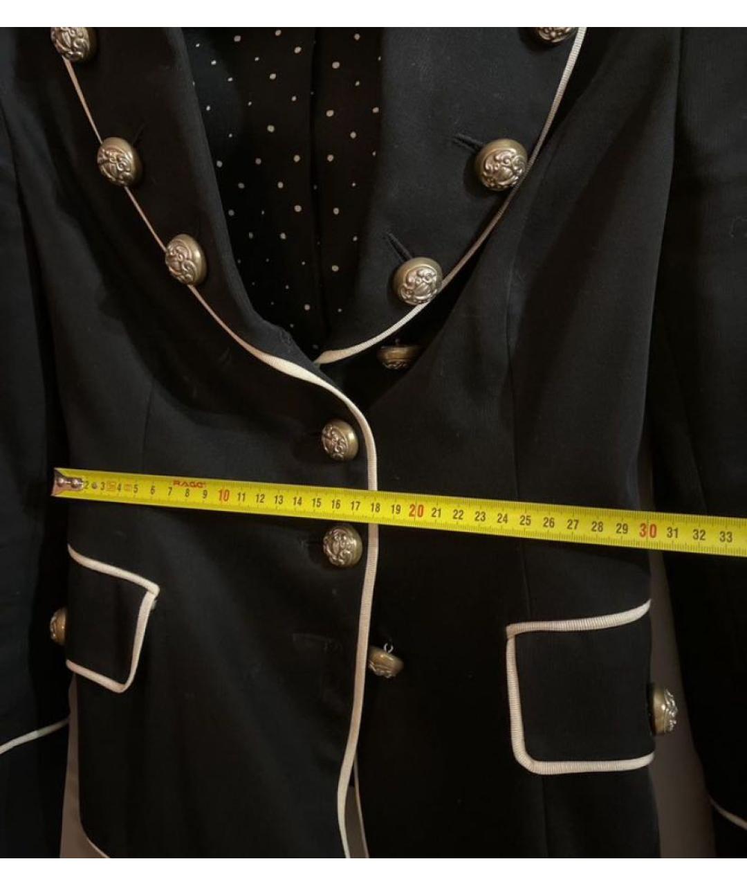 MOSCHINO Черный хлопко-эластановый жакет/пиджак, фото 7