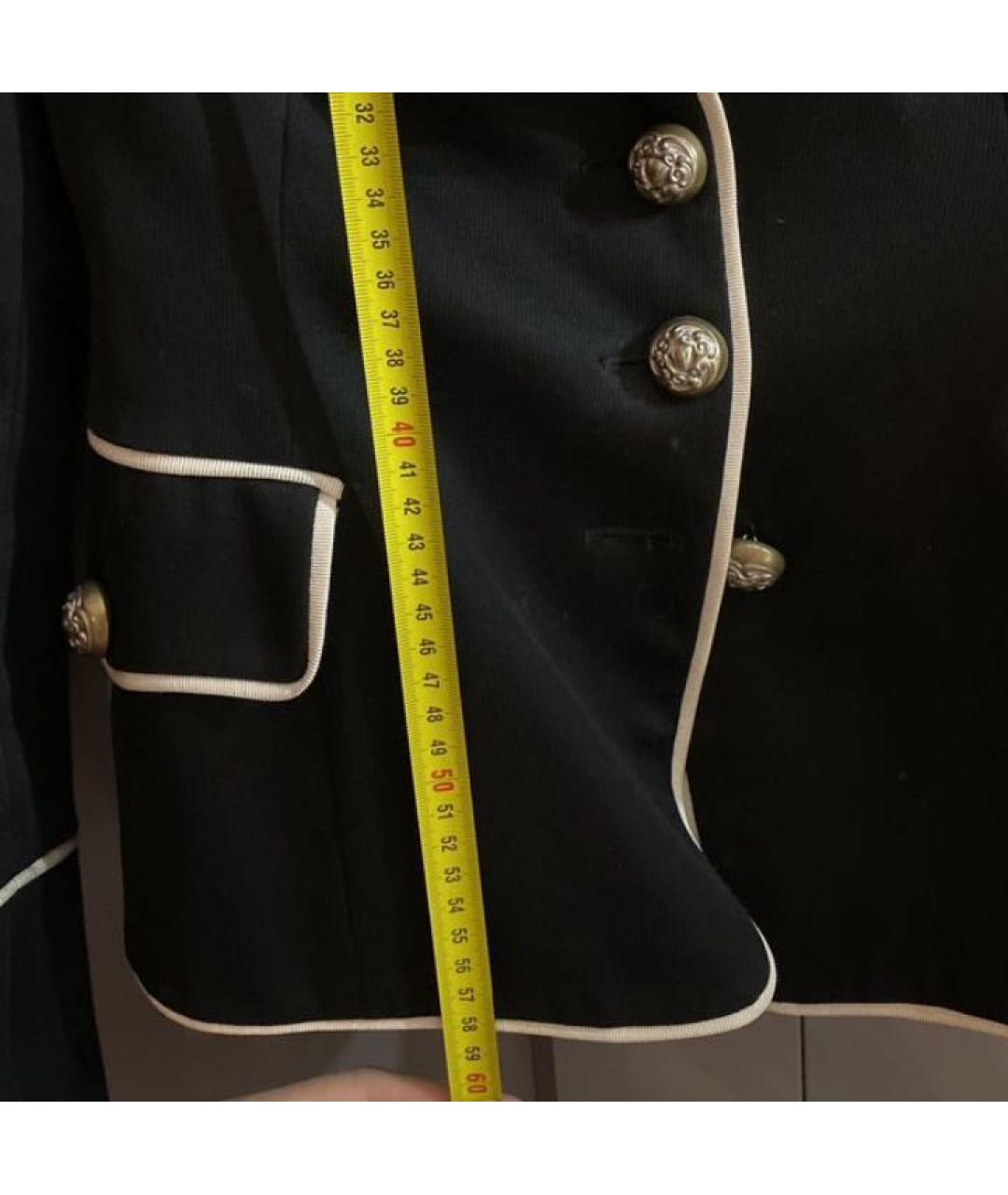 MOSCHINO Черный хлопко-эластановый жакет/пиджак, фото 6
