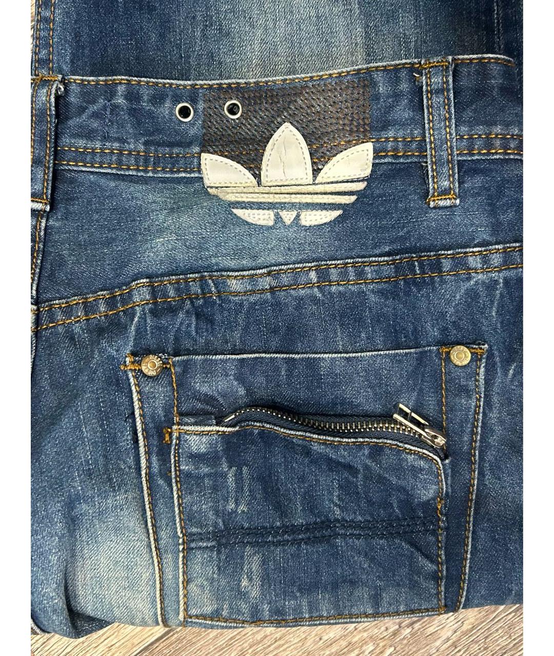 DIESEL Темно-синие хлопковые прямые джинсы, фото 4