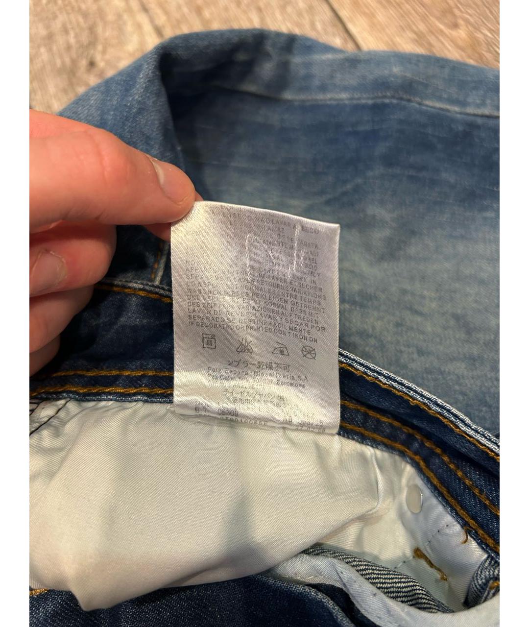 DIESEL Темно-синие хлопковые прямые джинсы, фото 8