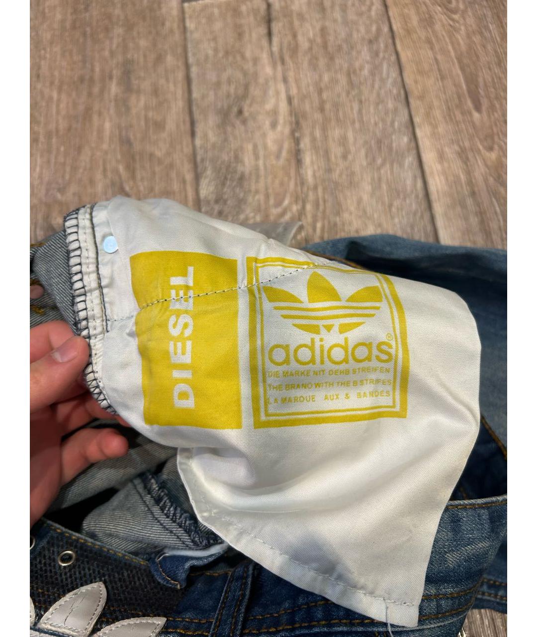 DIESEL Темно-синие хлопковые прямые джинсы, фото 6