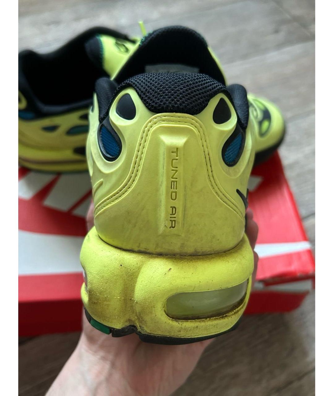 NIKE Зеленые резиновые низкие кроссовки / кеды, фото 4