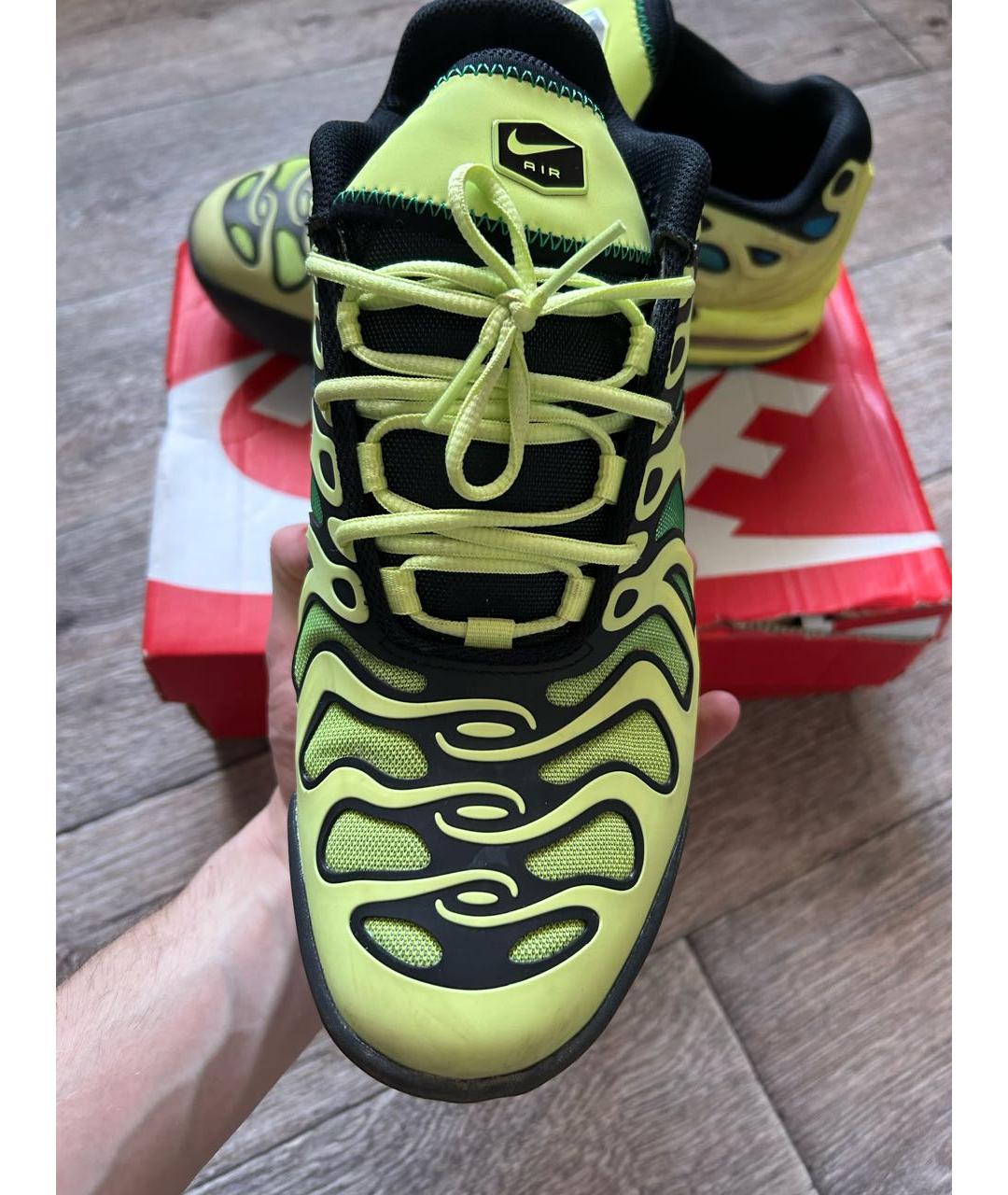 NIKE Зеленые резиновые низкие кроссовки / кеды, фото 3