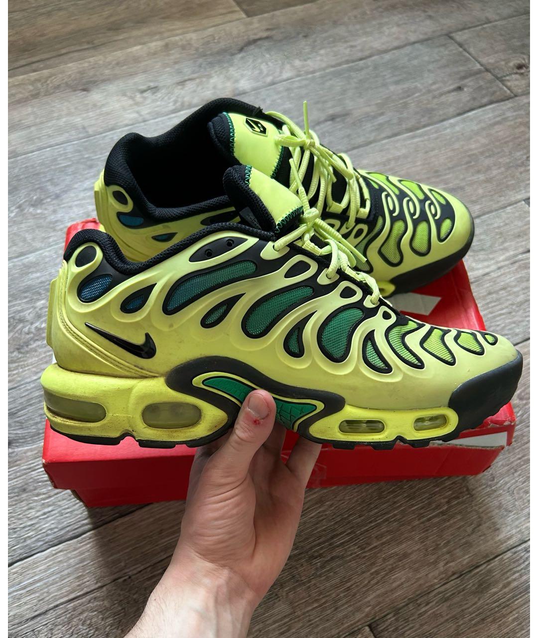 NIKE Зеленые резиновые низкие кроссовки / кеды, фото 7