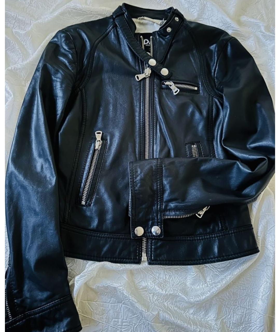 DOLCE&GABBANA Черная кожаная куртка, фото 2