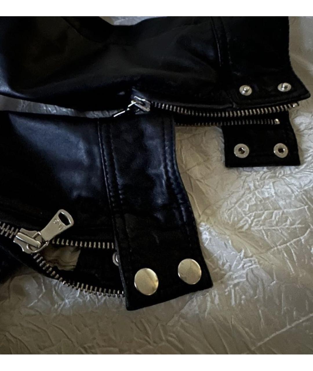 DOLCE&GABBANA Черная кожаная куртка, фото 7