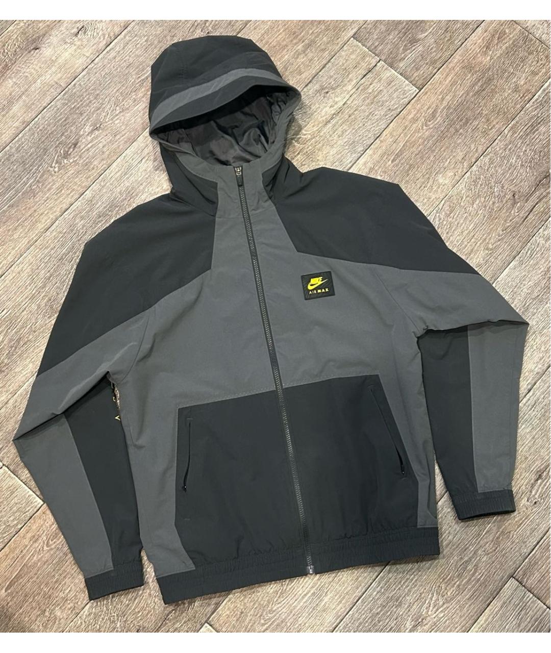 NIKE Антрацитовая полиамидовая куртка, фото 6