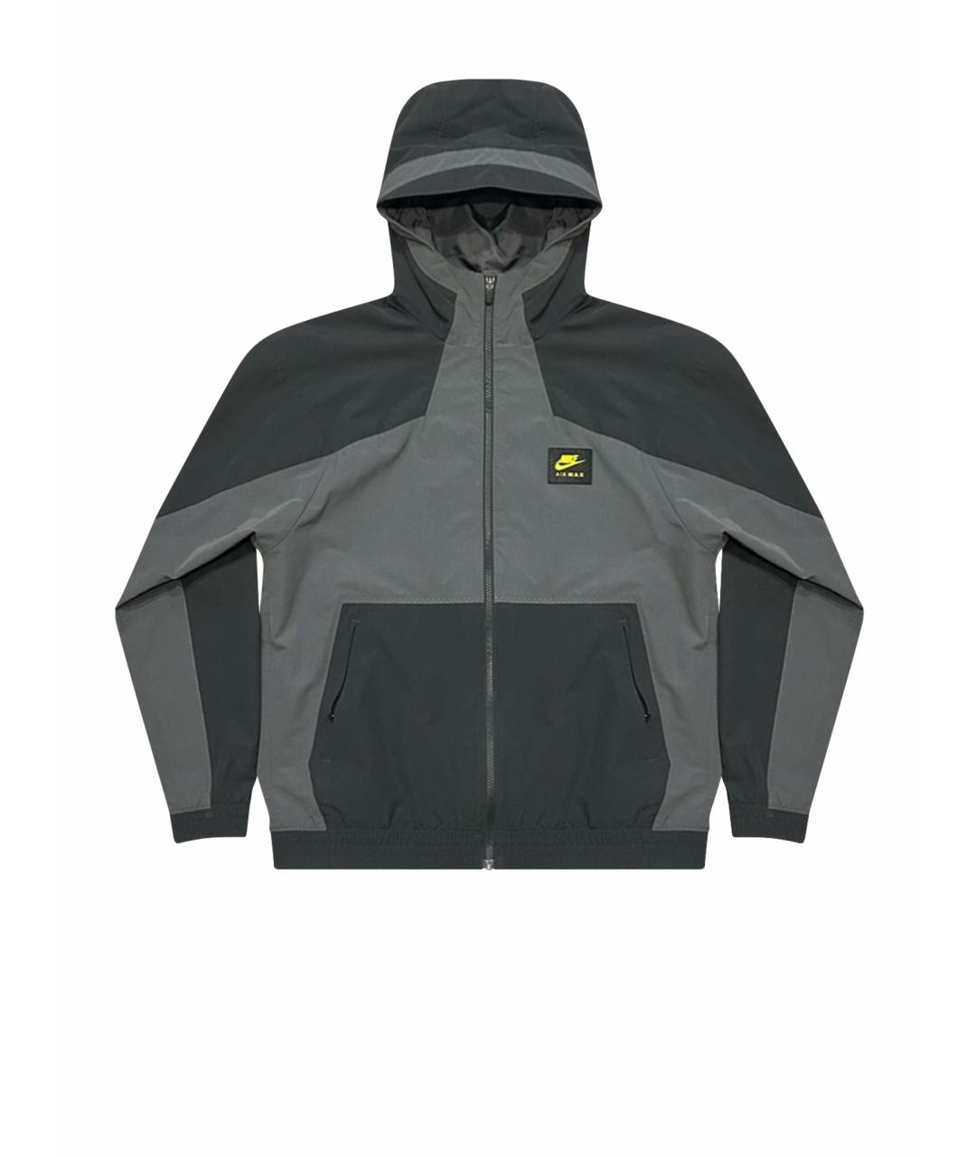 NIKE Антрацитовая полиамидовая куртка, фото 1