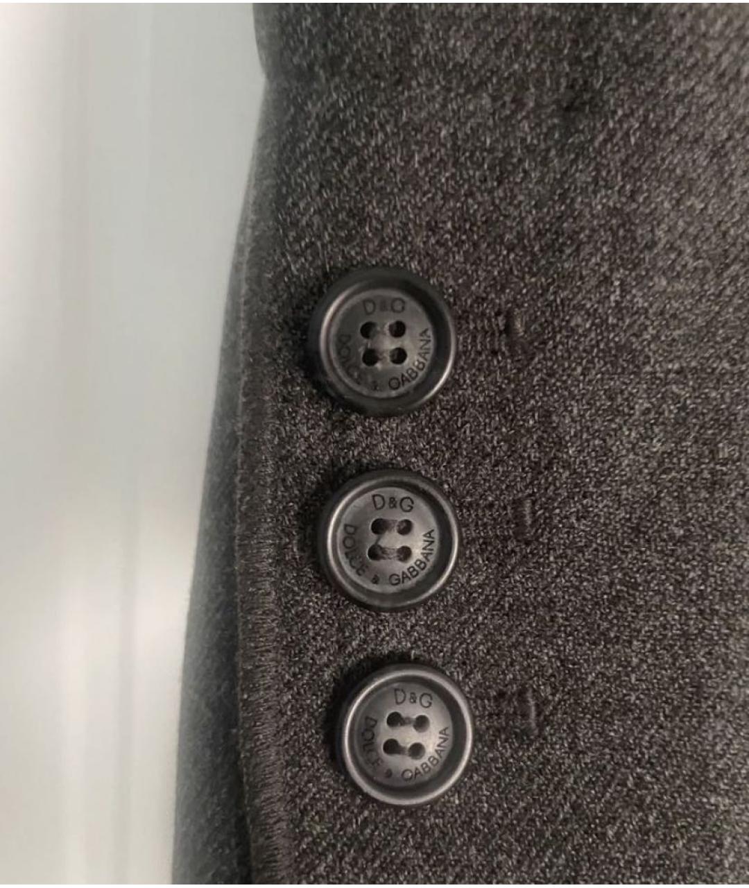 DOLCE&GABBANA Антрацитовое шерстяное пальто, фото 4