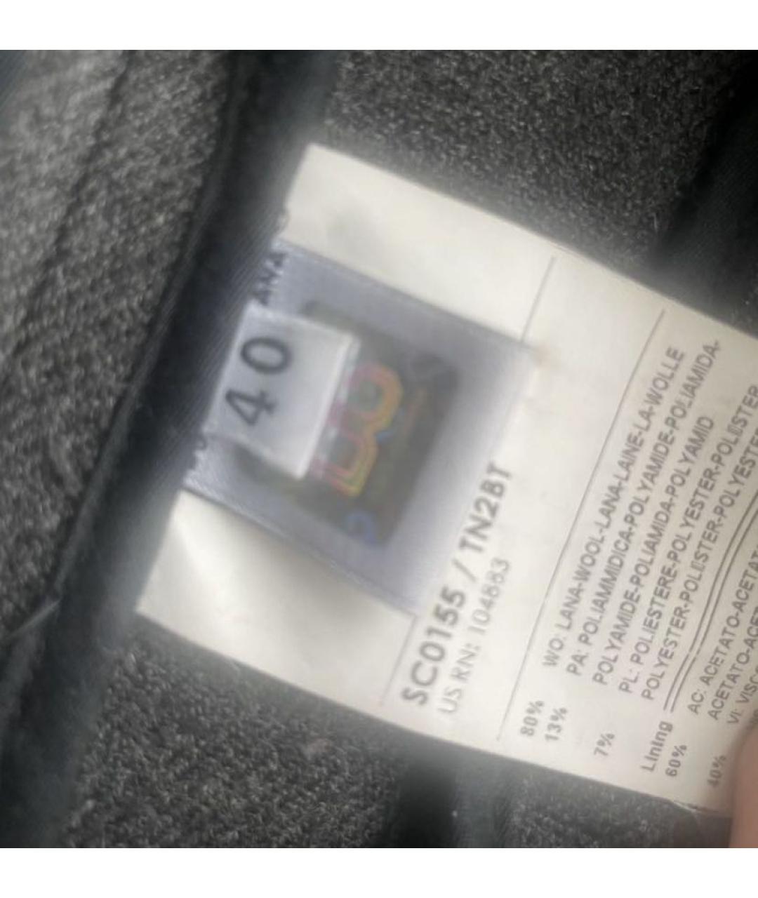 DOLCE&GABBANA Антрацитовое шерстяное пальто, фото 6