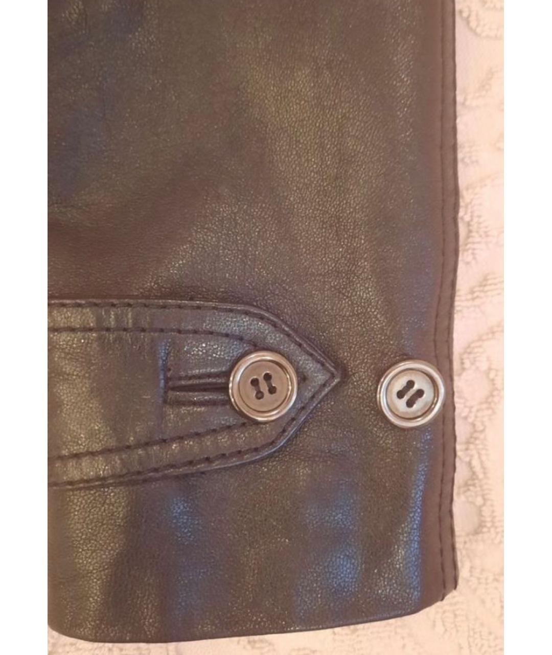 DOLCE&GABBANA Черная кожаная куртка, фото 5