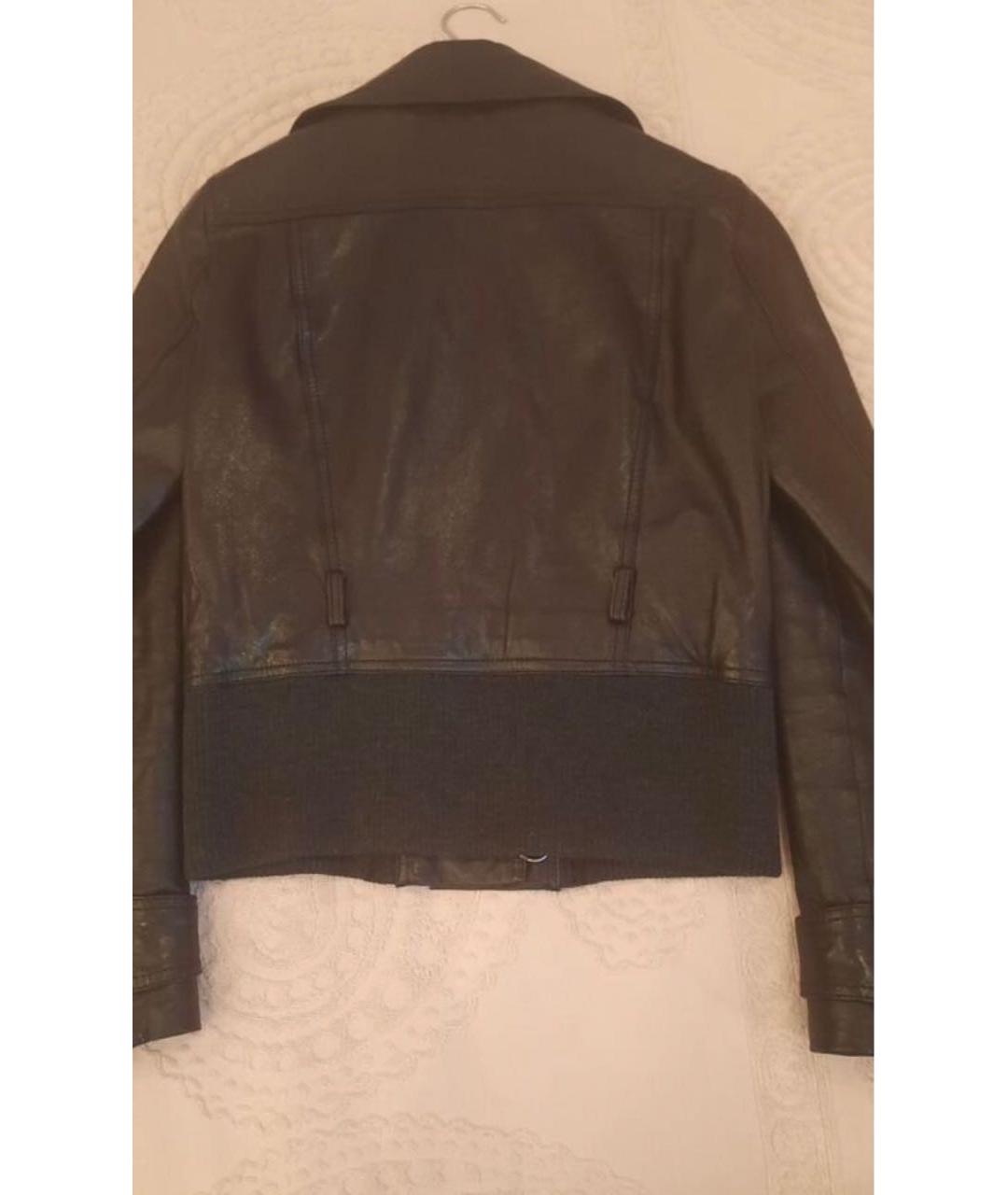 DOLCE&GABBANA Черная кожаная куртка, фото 6