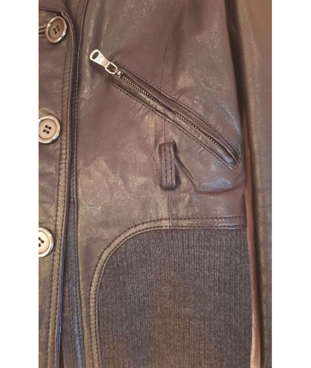 DOLCE&GABBANA Черная кожаная куртка, фото 4