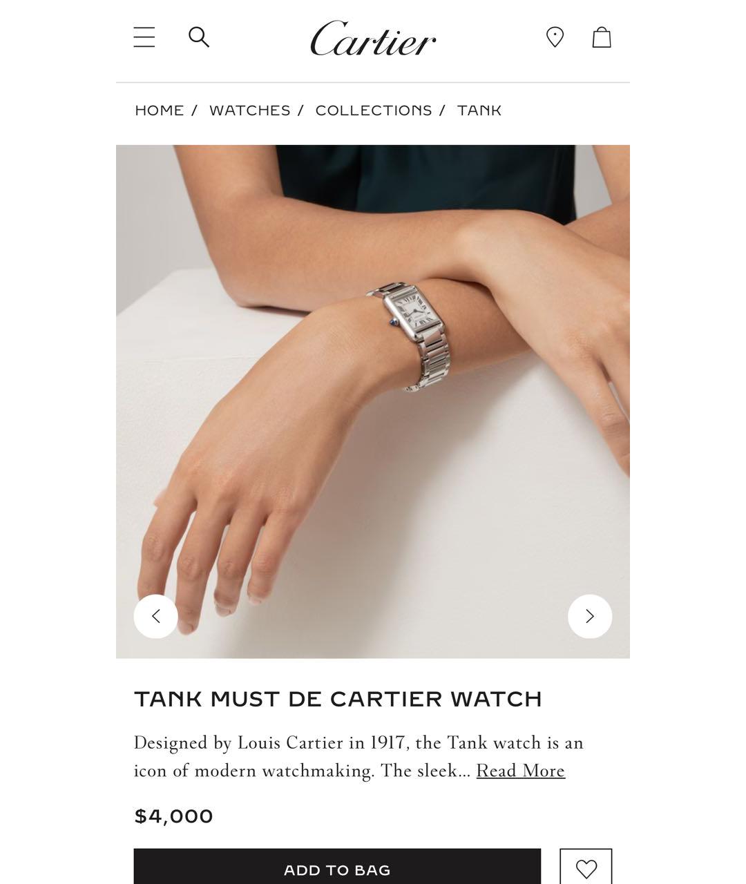 CARTIER Серебряные часы, фото 5