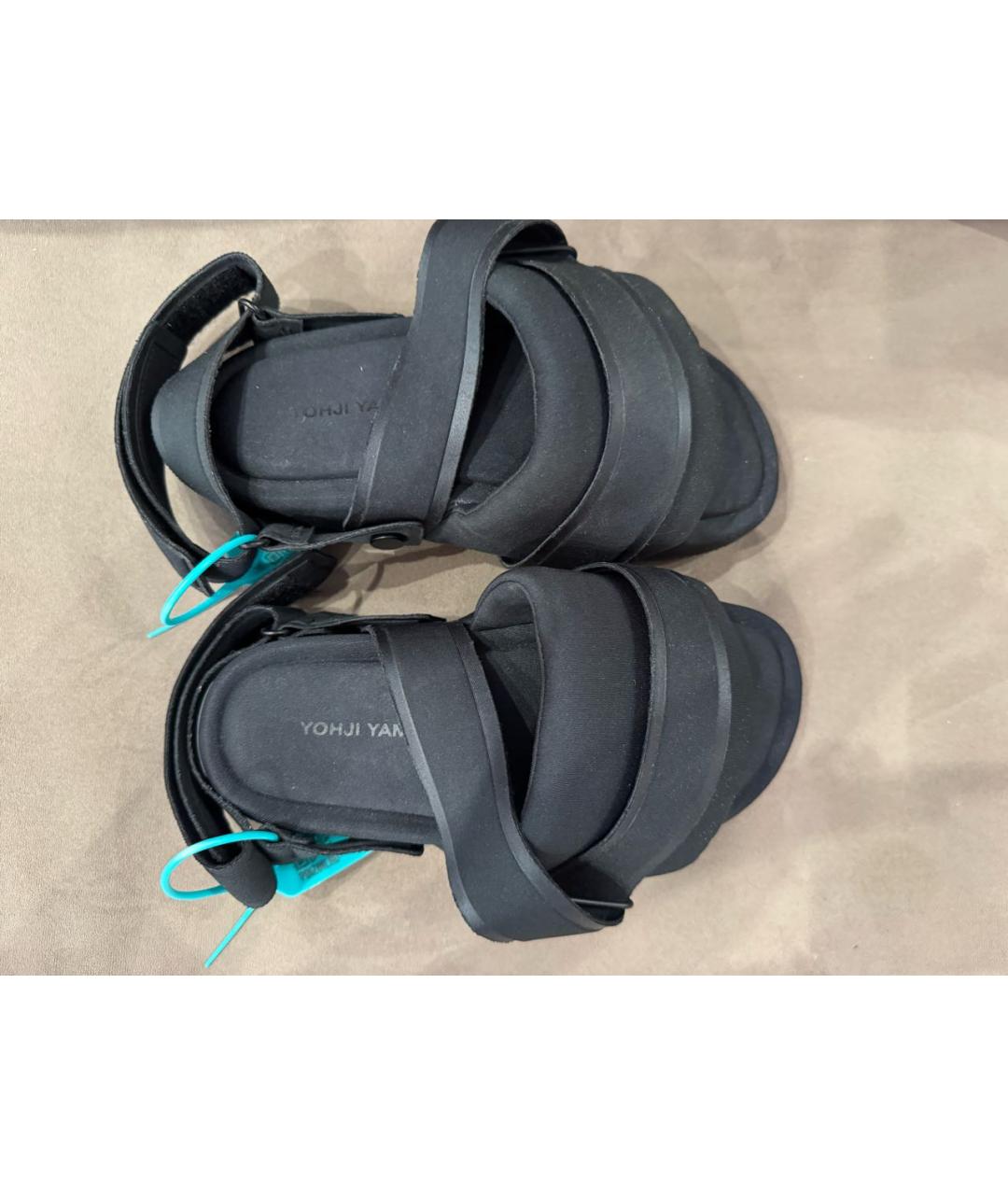 YOHJI YAMAMOTO Черные синтетические сандалии, фото 2