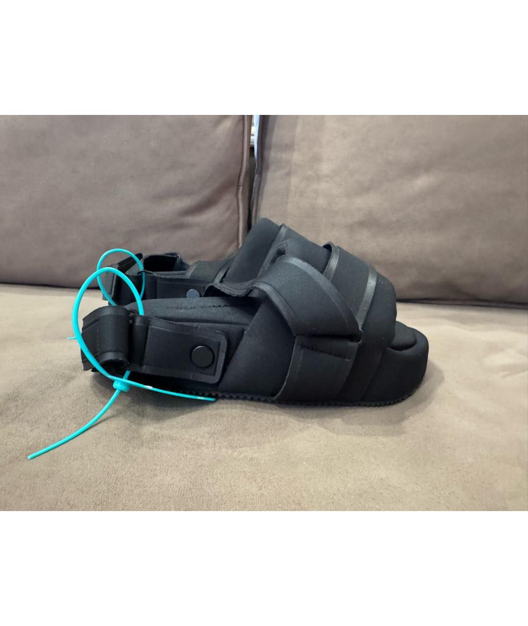 YOHJI YAMAMOTO Черные синтетические сандалии, фото 8