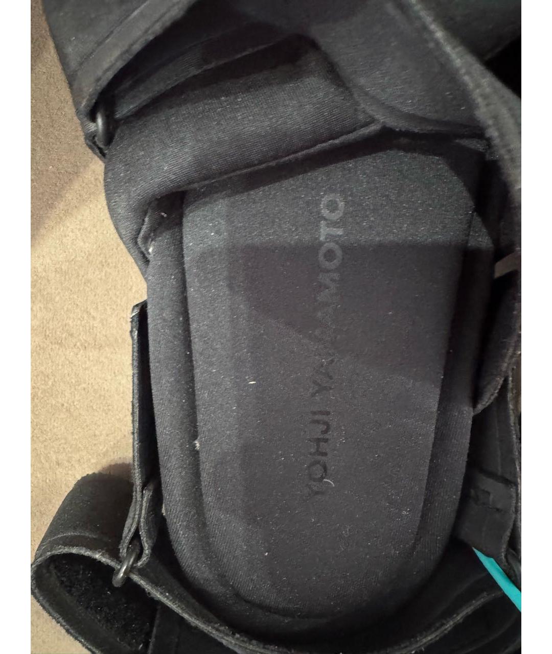 YOHJI YAMAMOTO Черные синтетические сандалии, фото 7