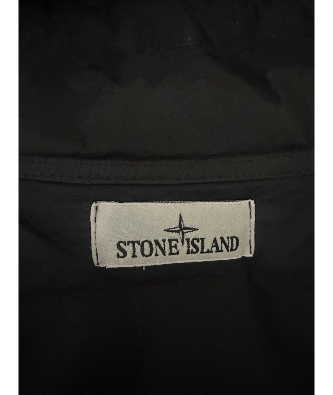 STONE ISLAND Черный полиамидовый пуховик, фото 3
