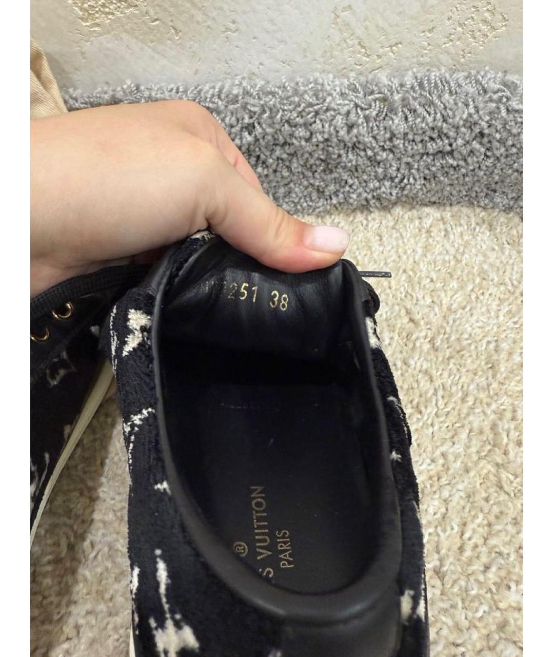 LOUIS VUITTON Черные кеды, фото 5