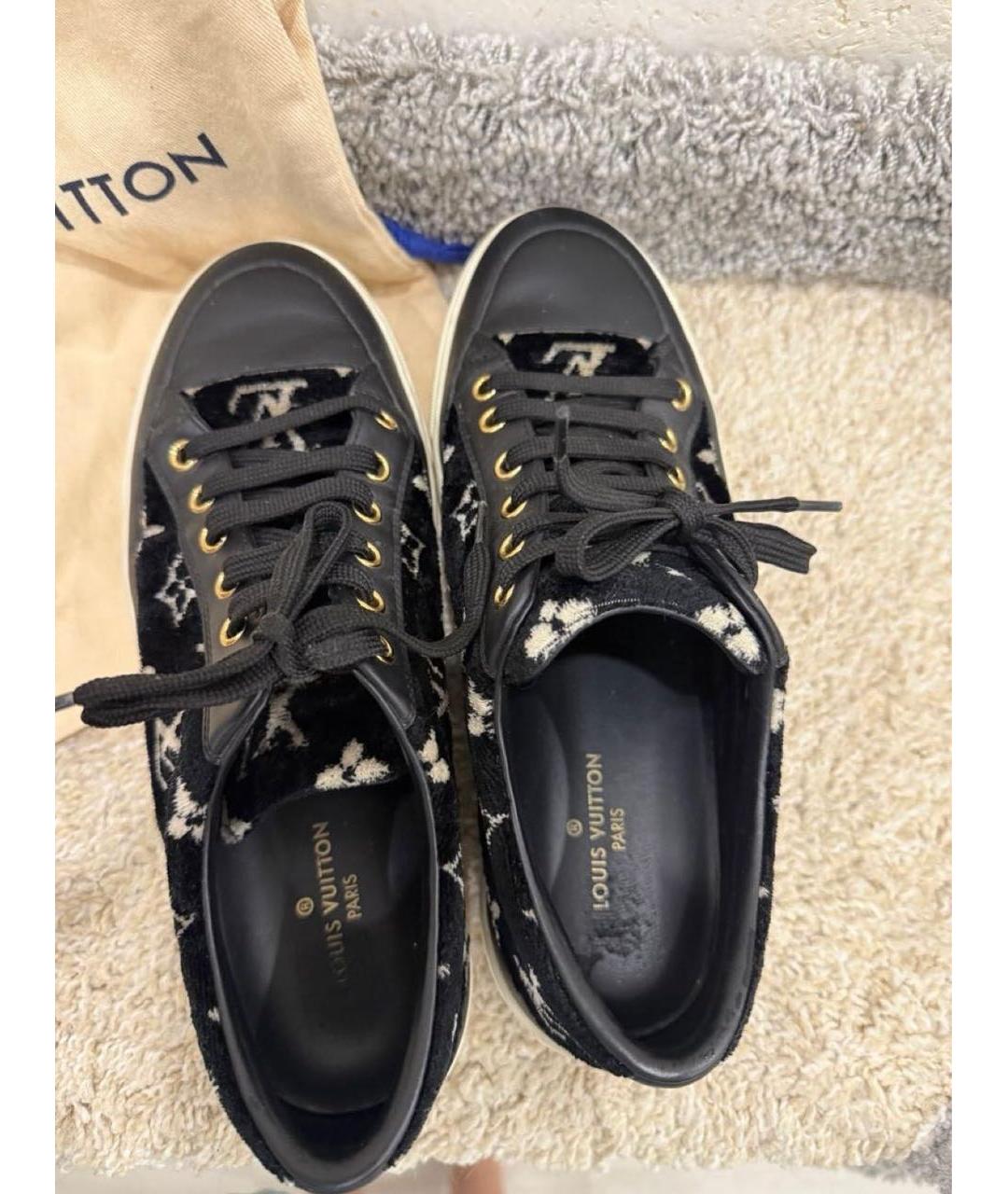 LOUIS VUITTON Черные кеды, фото 3