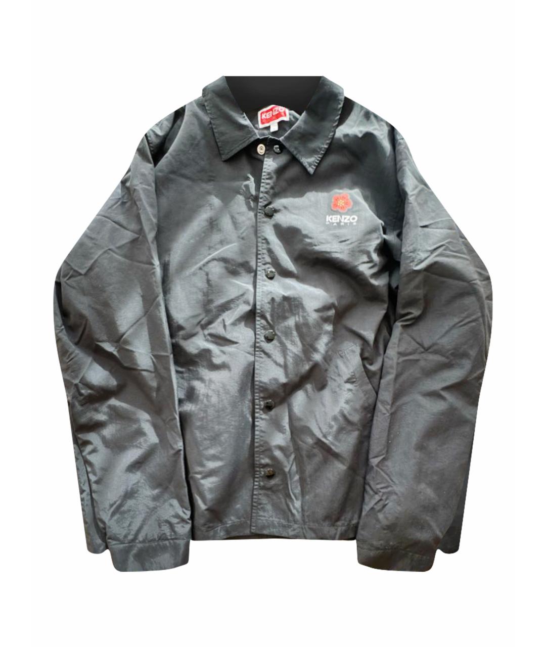 KENZO Темно-синяя полиэстеровая куртка, фото 1