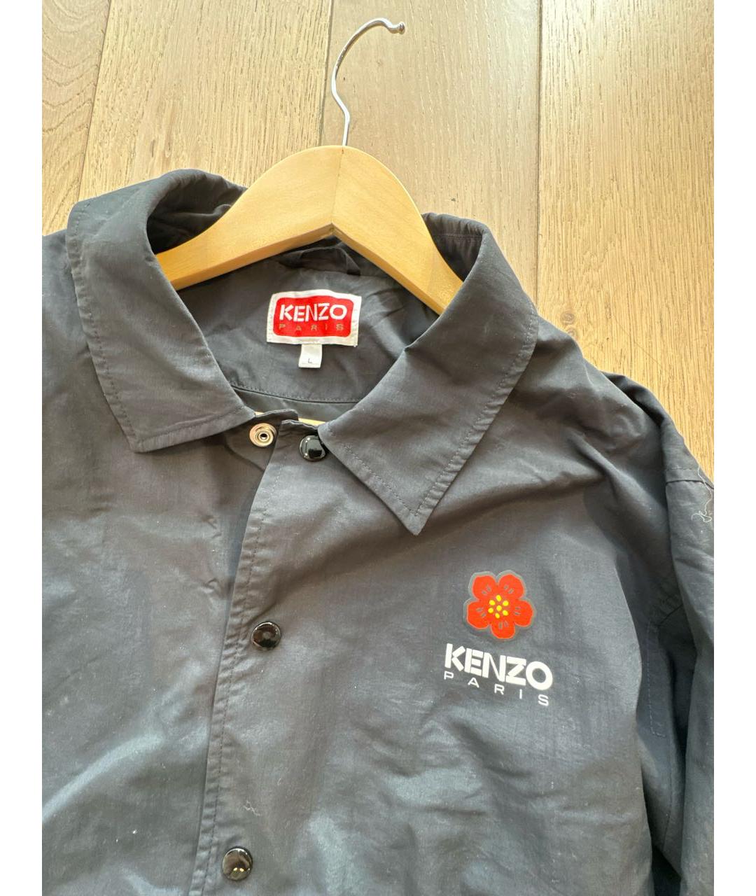 KENZO Темно-синяя полиэстеровая куртка, фото 2