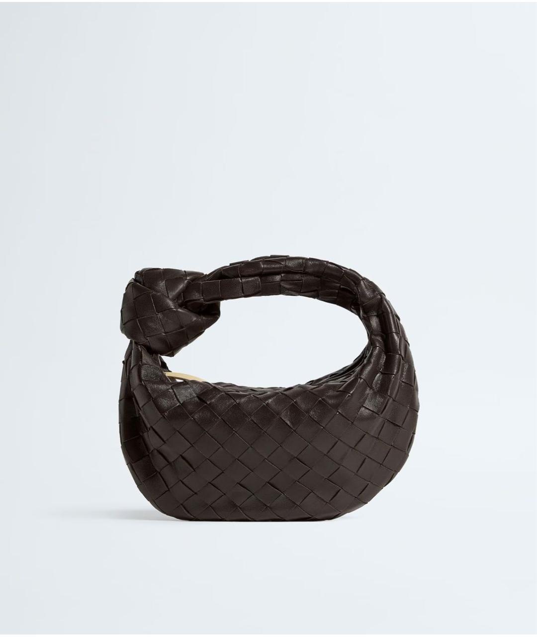 BOTTEGA VENETA Коричневая кожаная сумка с короткими ручками, фото 7