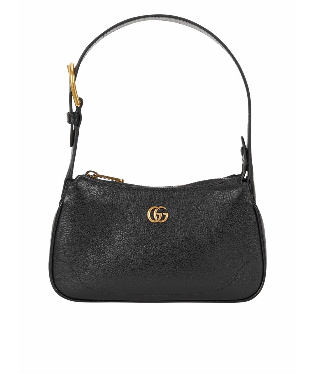 GUCCI Черная кожаная сумка через плечо, фото 1