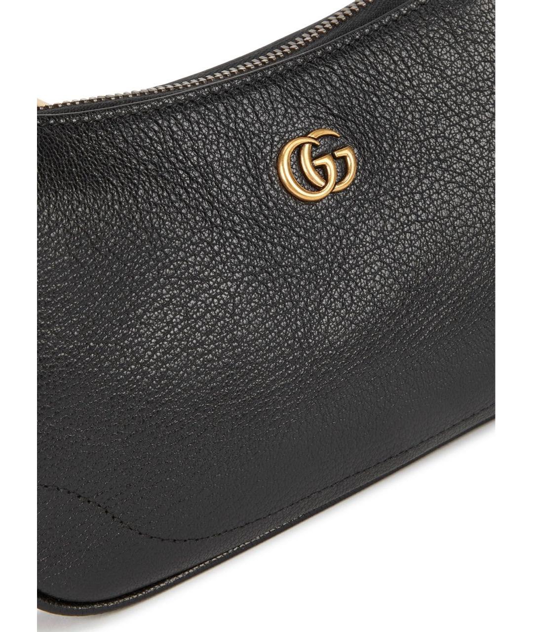 GUCCI Черная кожаная сумка через плечо, фото 3