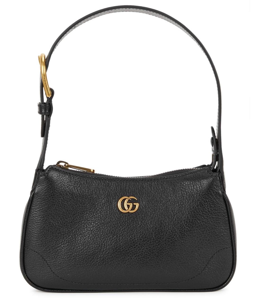 GUCCI Черная кожаная сумка через плечо, фото 9