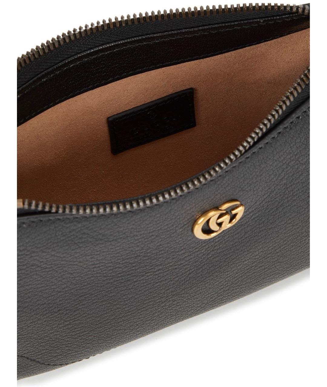 GUCCI Черная кожаная сумка через плечо, фото 4