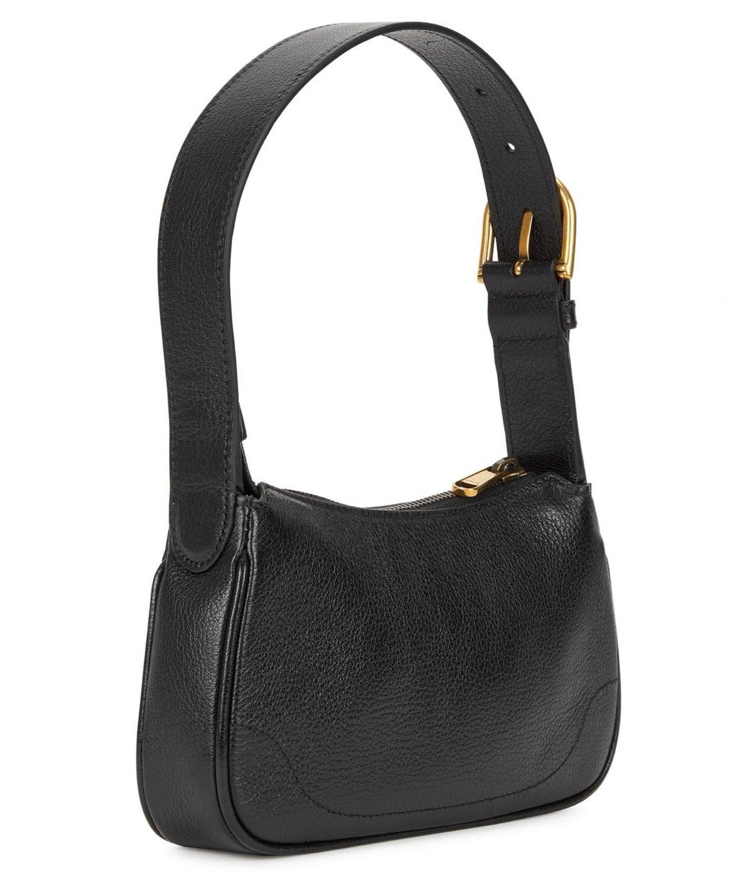 GUCCI Черная кожаная сумка через плечо, фото 2