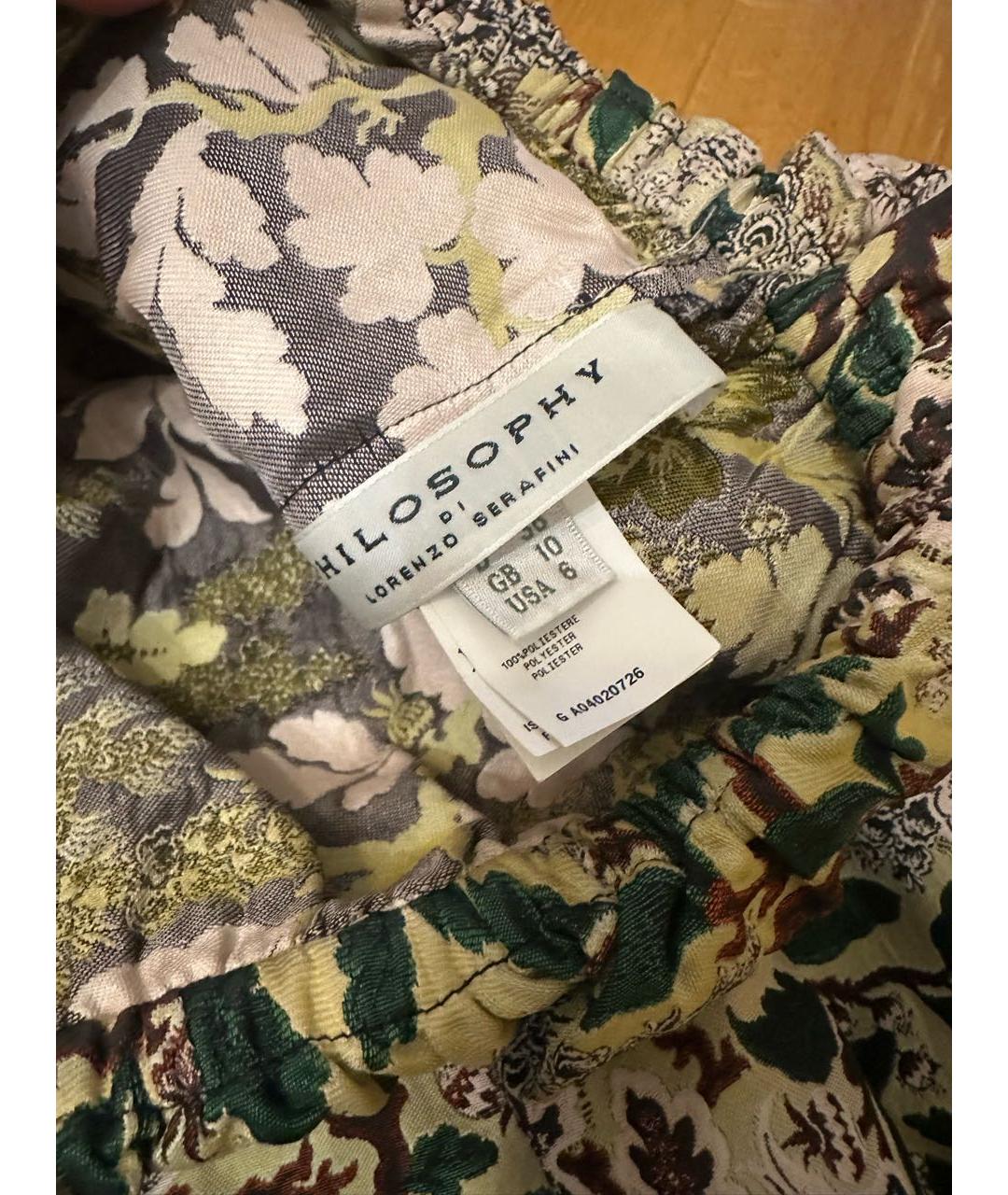 PHILOSOPHY DI LORENZO SERAFINI Мульти полиэстеровое коктейльное платье, фото 7