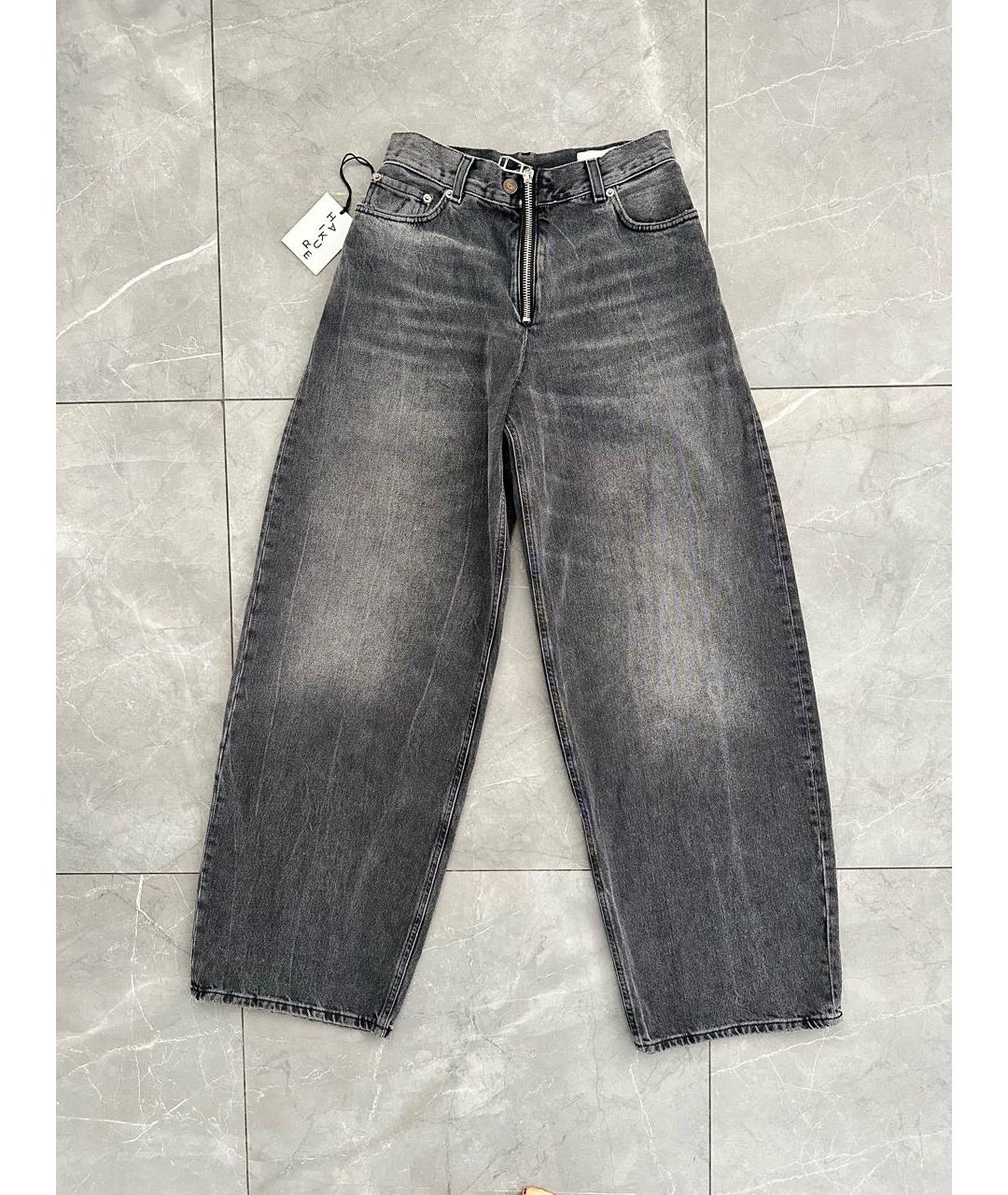 HAIKURE Серые хлопковые джинсы клеш, фото 9