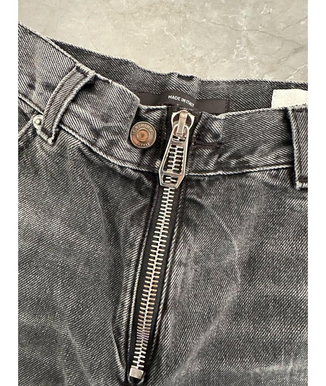 HAIKURE Серые хлопковые джинсы клеш, фото 4