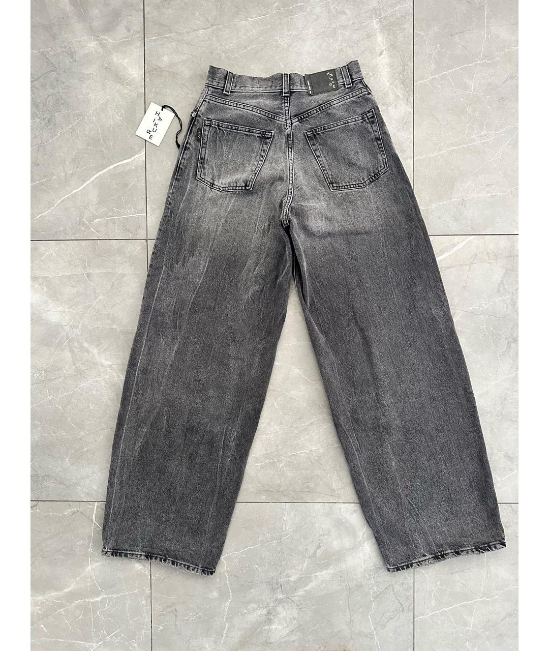 HAIKURE Серые хлопковые джинсы клеш, фото 2