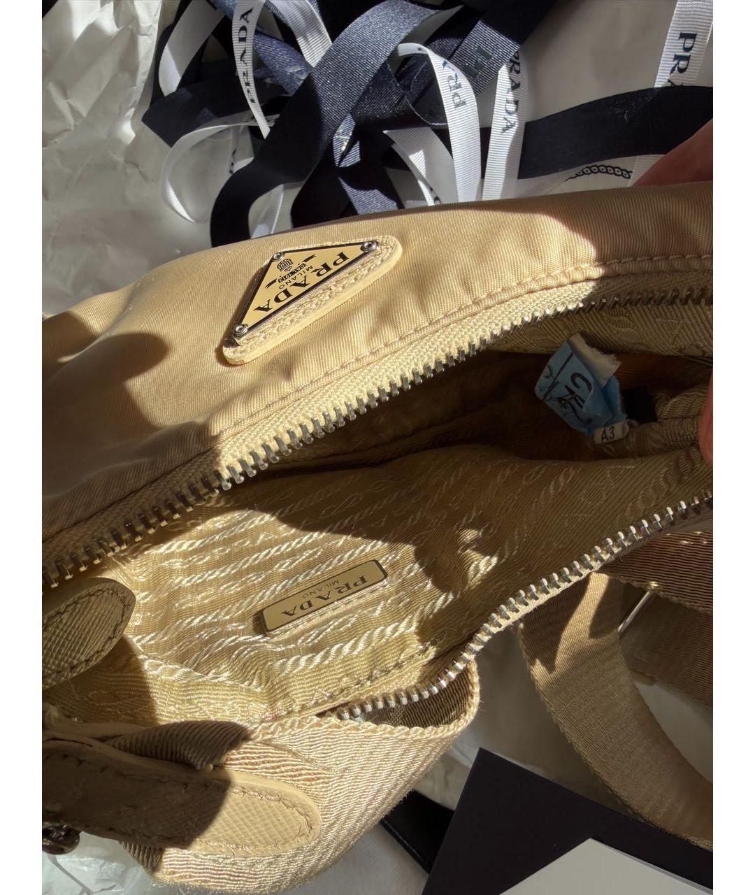 PRADA Бежевая сумка через плечо, фото 5