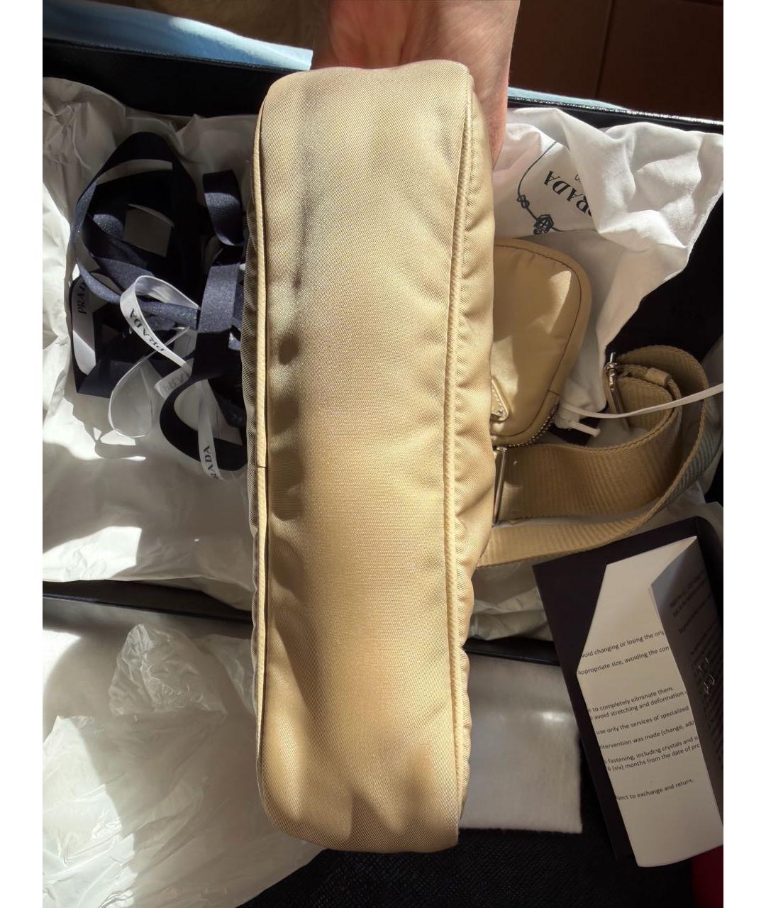 PRADA Бежевая сумка через плечо, фото 6