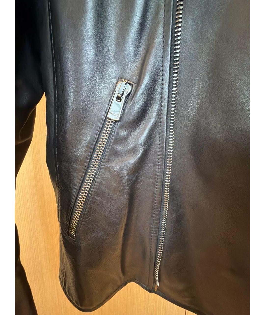 DROME Черная кожаная куртка, фото 7