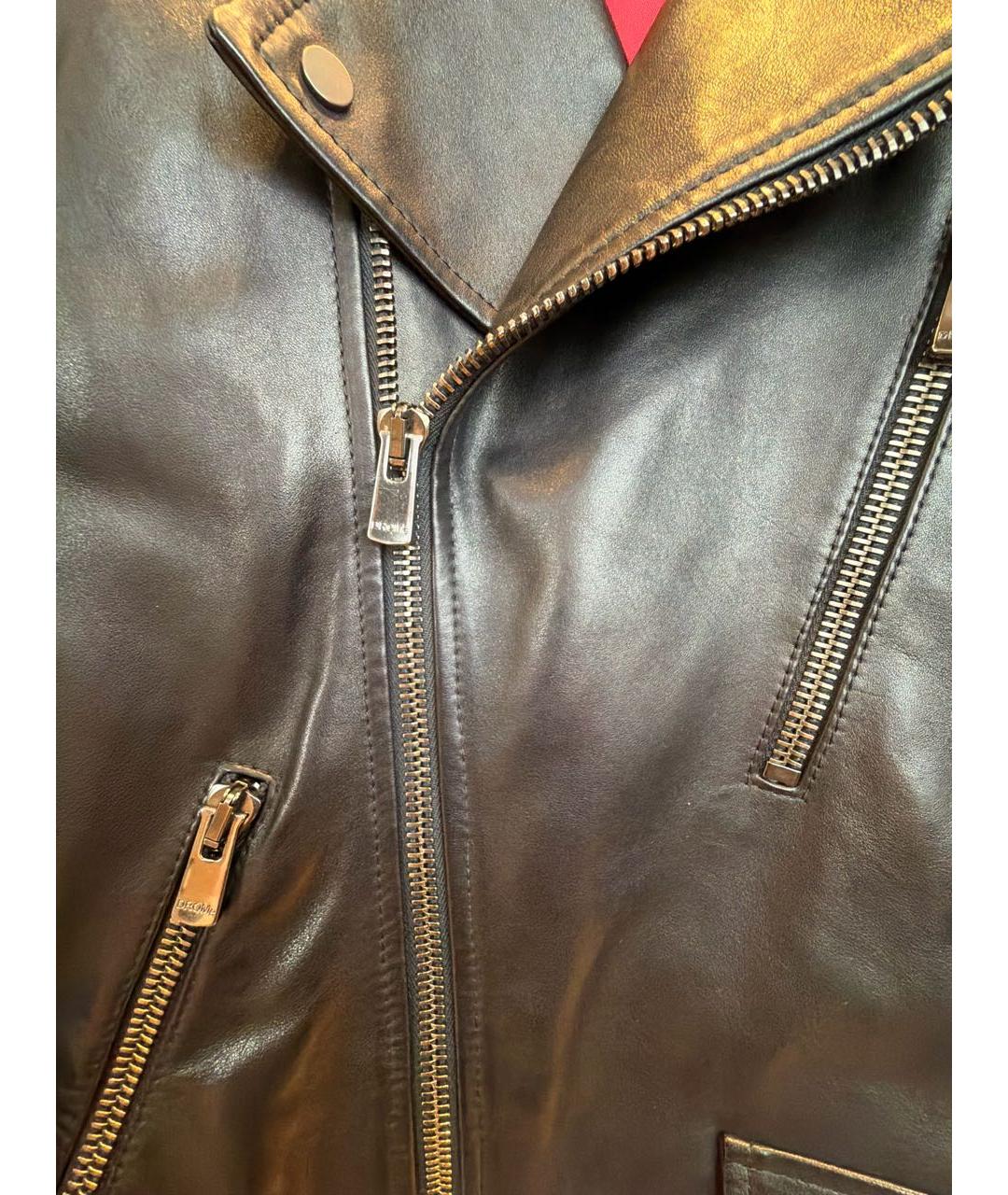 DROME Черная кожаная куртка, фото 4